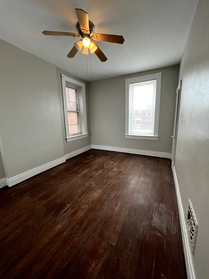 Lucedo Rental Unit 4 residence hardwood floor before refinishing