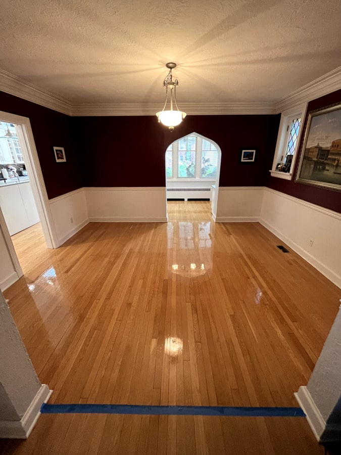 Stelzer residence hardwood floor after recoating by ReCoat Revolution