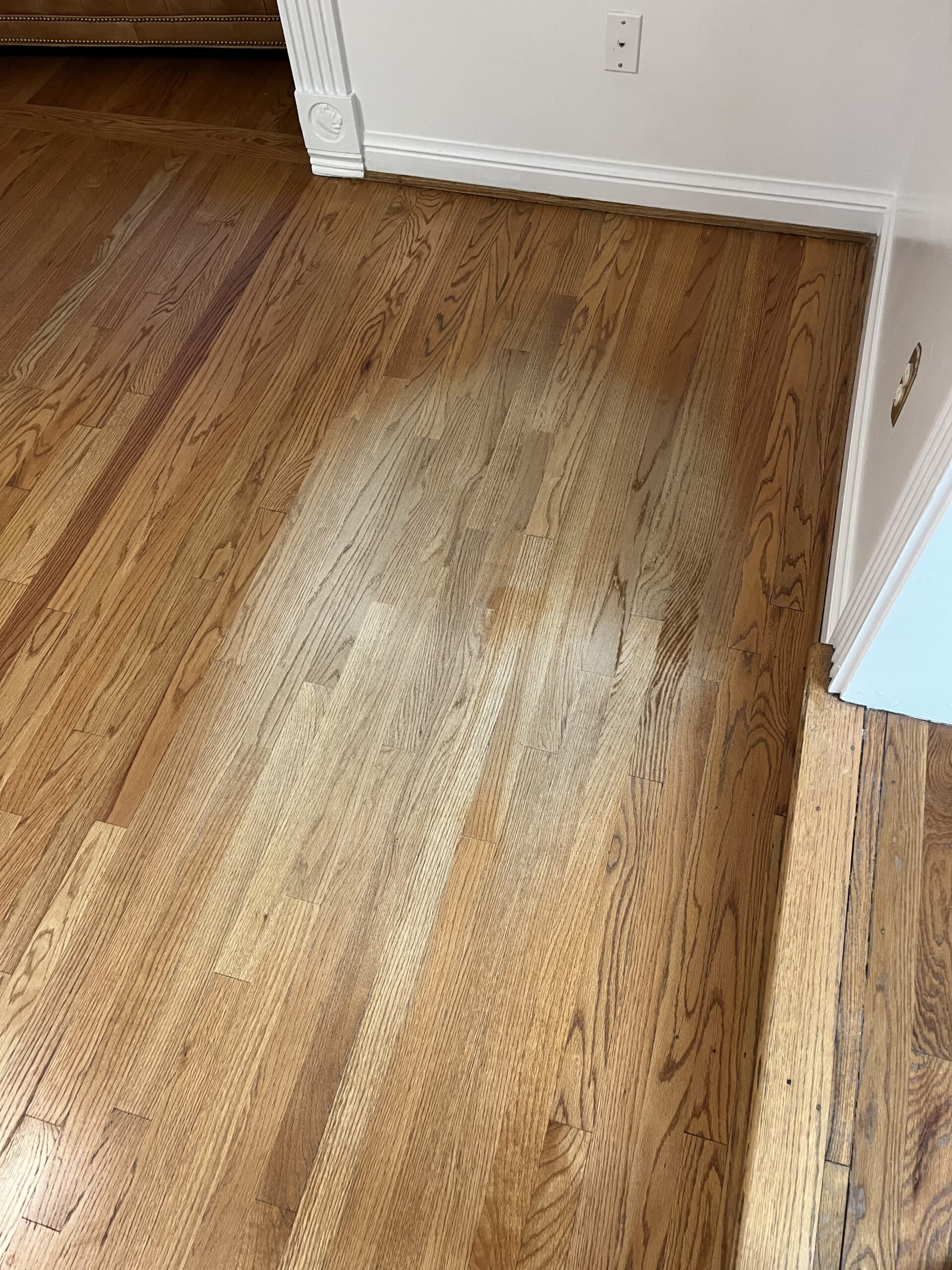 Etiman residence hardwood floor before refinishing