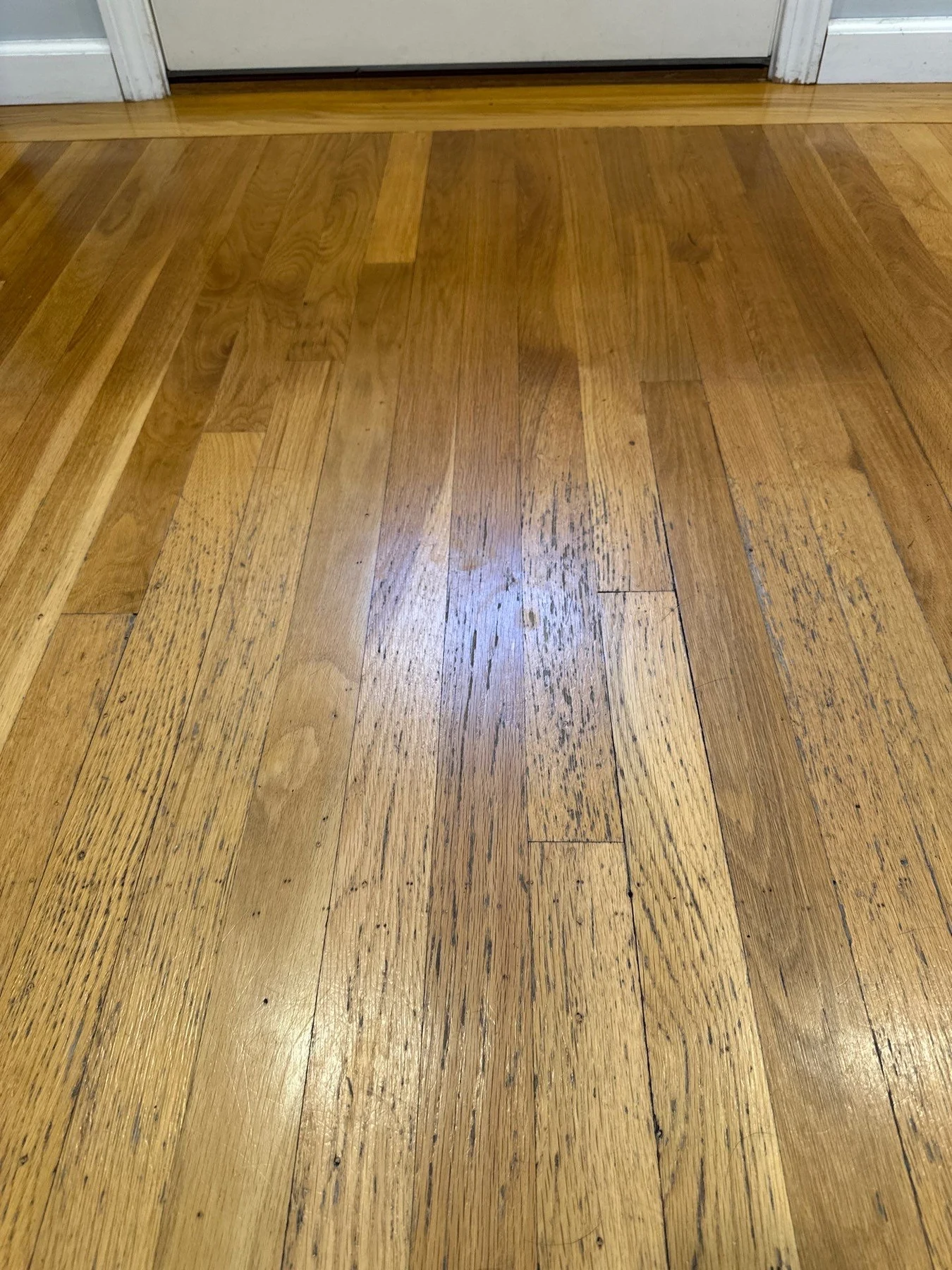 Merrimack Valley: Front Door – before refinishing