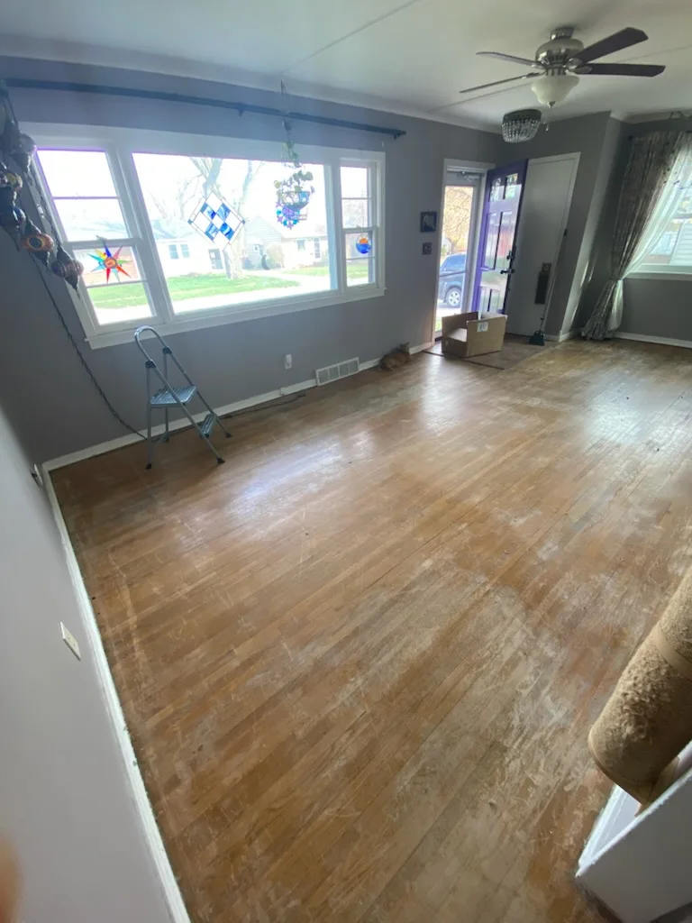 North Des Moines: Family Room – before refinishing