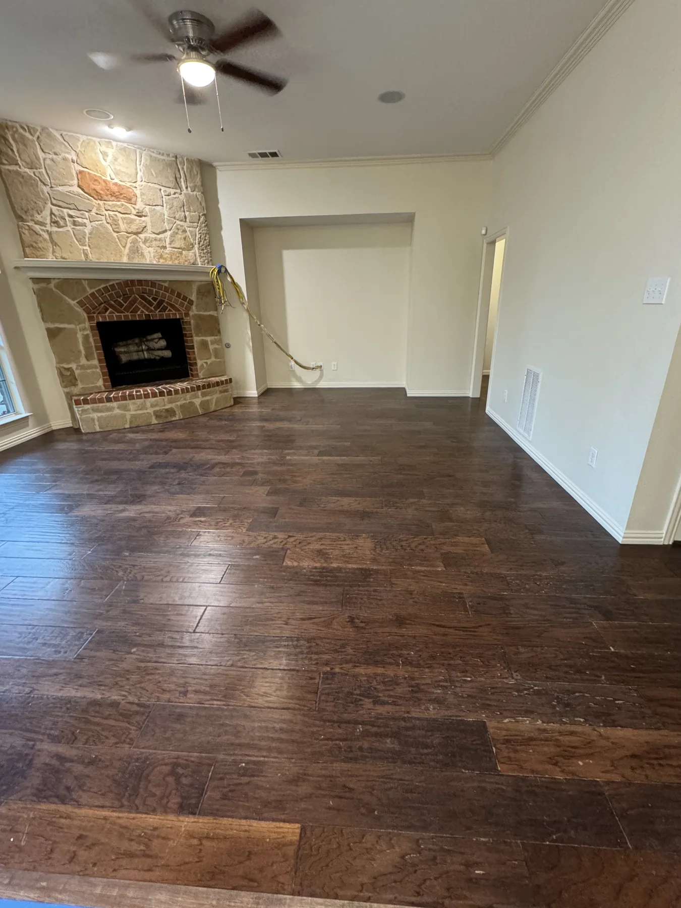 North DFW: Engineered Floors Argyle – before refinishing