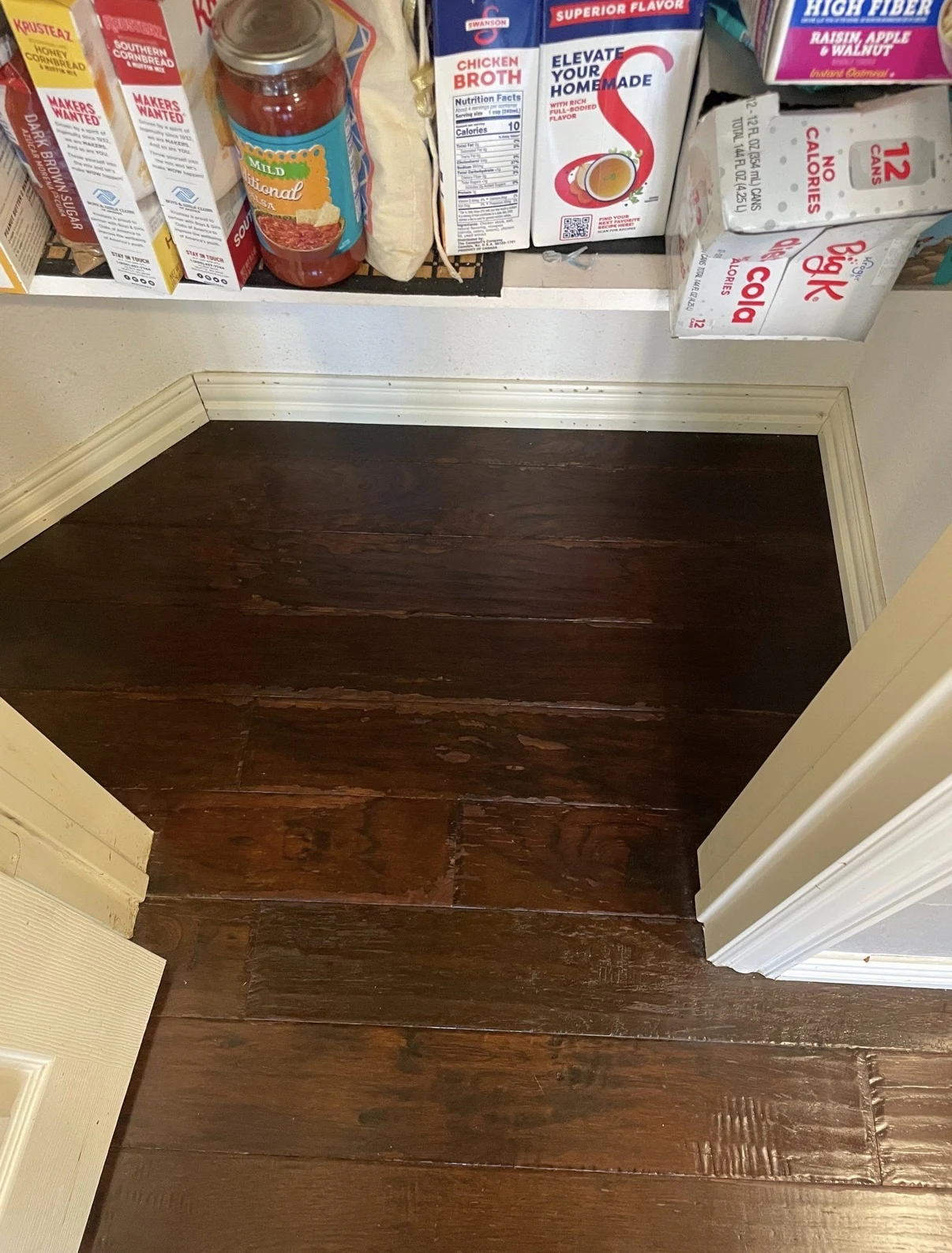 North DFW: Handscraped Pantry Lantana – after ReCoat Revolution refinishing