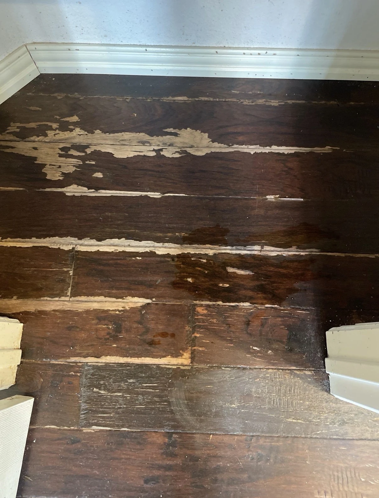 North DFW: Handscraped Pantry Lantana – before refinishing