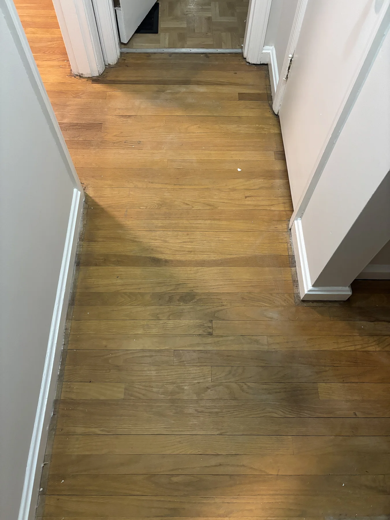 West Cincinnati: Hallway – before refinishing
