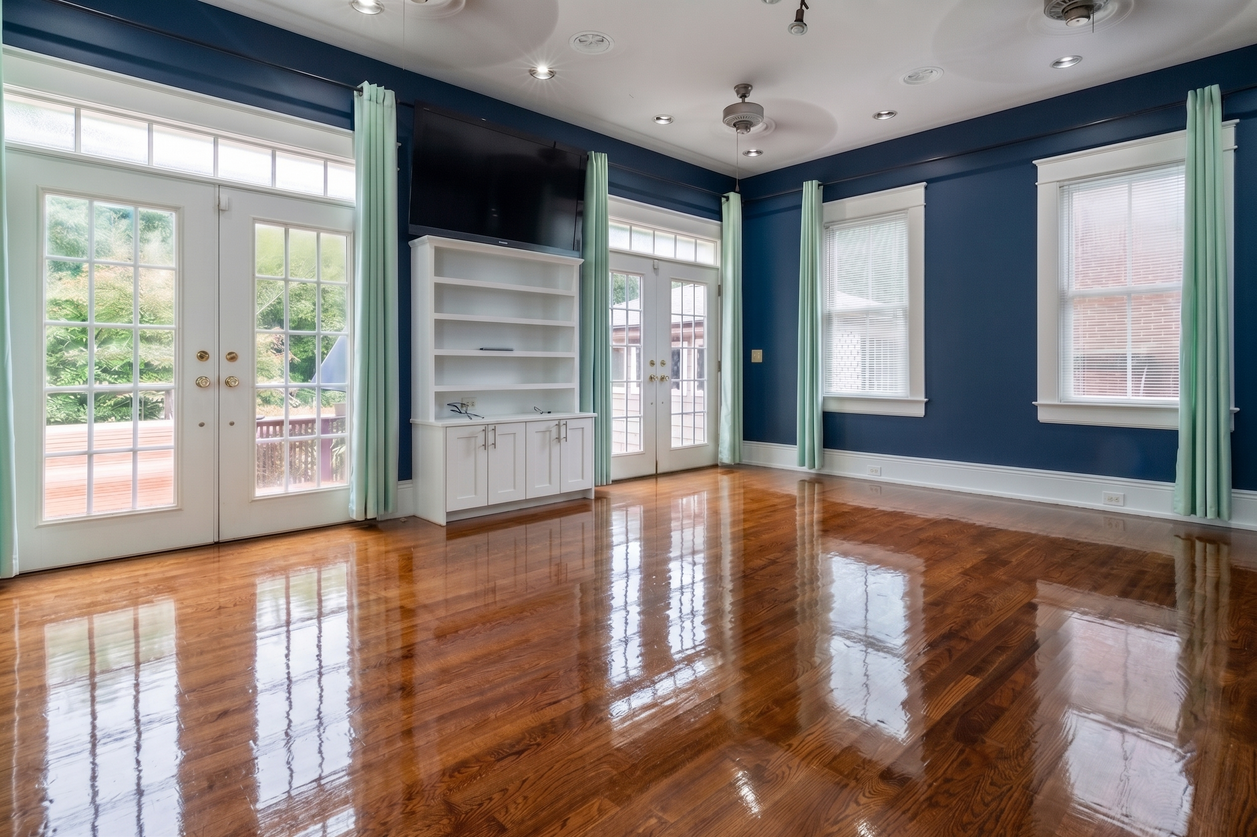 Gloss high-shine floor finish sample from ReCoat Revolution.